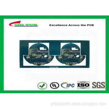 Thin PCB circuit board with 0.2mm immersion gold blue solde